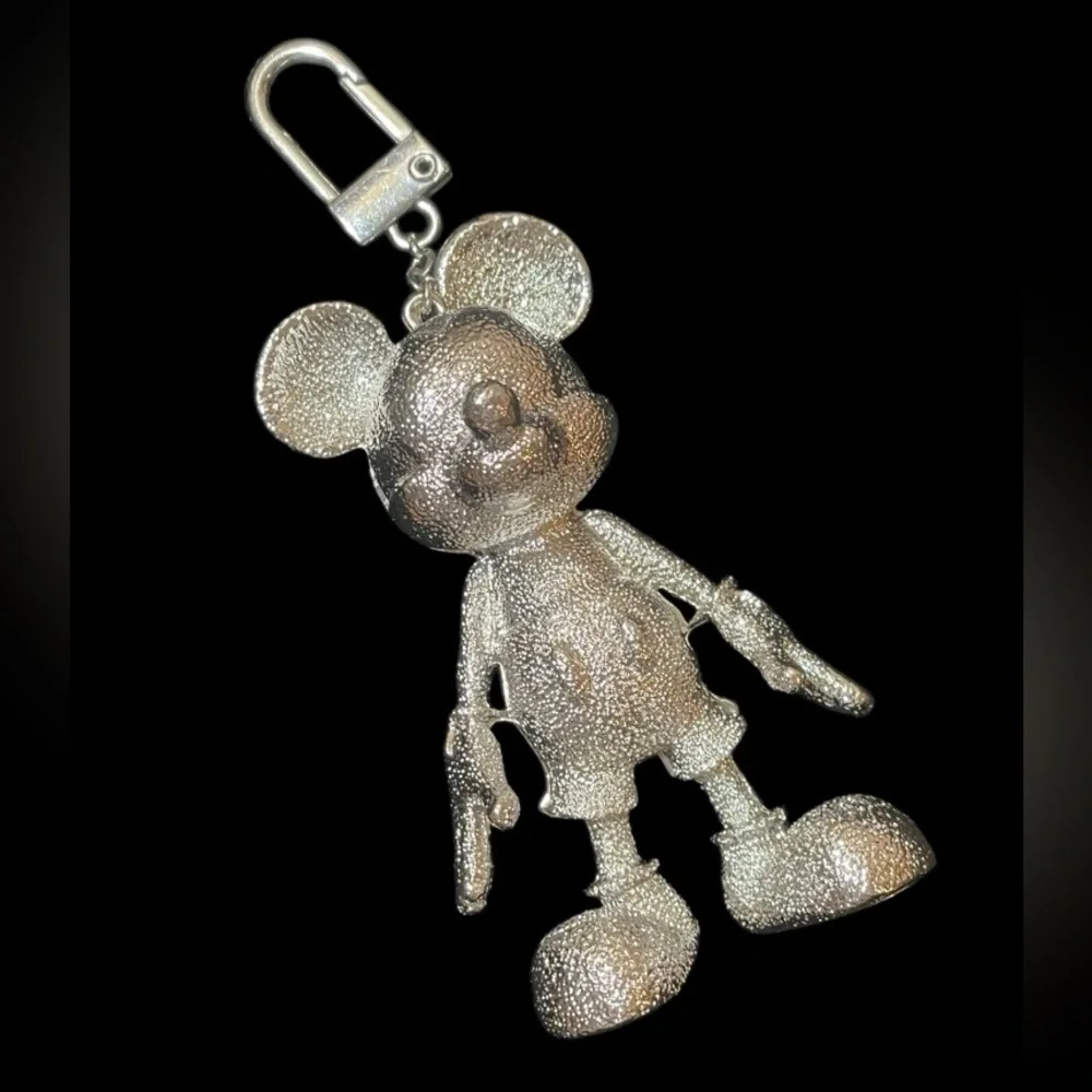 BAUBLEBAR Viral Silver-Tone Mickey Mouse Bag Backpack Charm Keychain Fob NEW NWT